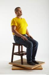 Whole Body Man Artistic poses White Casual Overweight